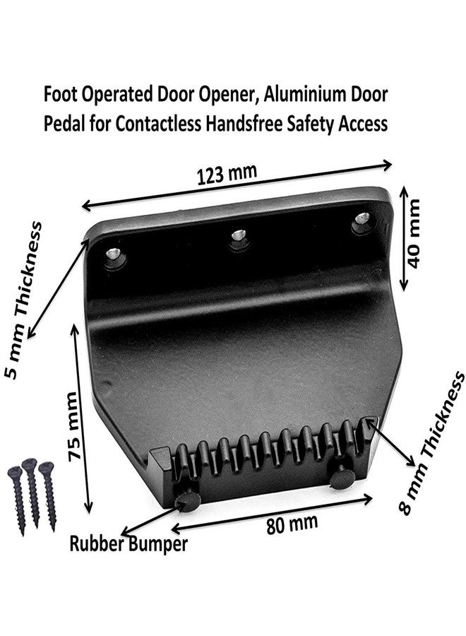 Atom Foot Operated Door Opener, Black, Pack of 1 | Aluminium Door Pedal for Contactless Handsfree Safety Access | Step and Pull Strong Opener - Image 3
